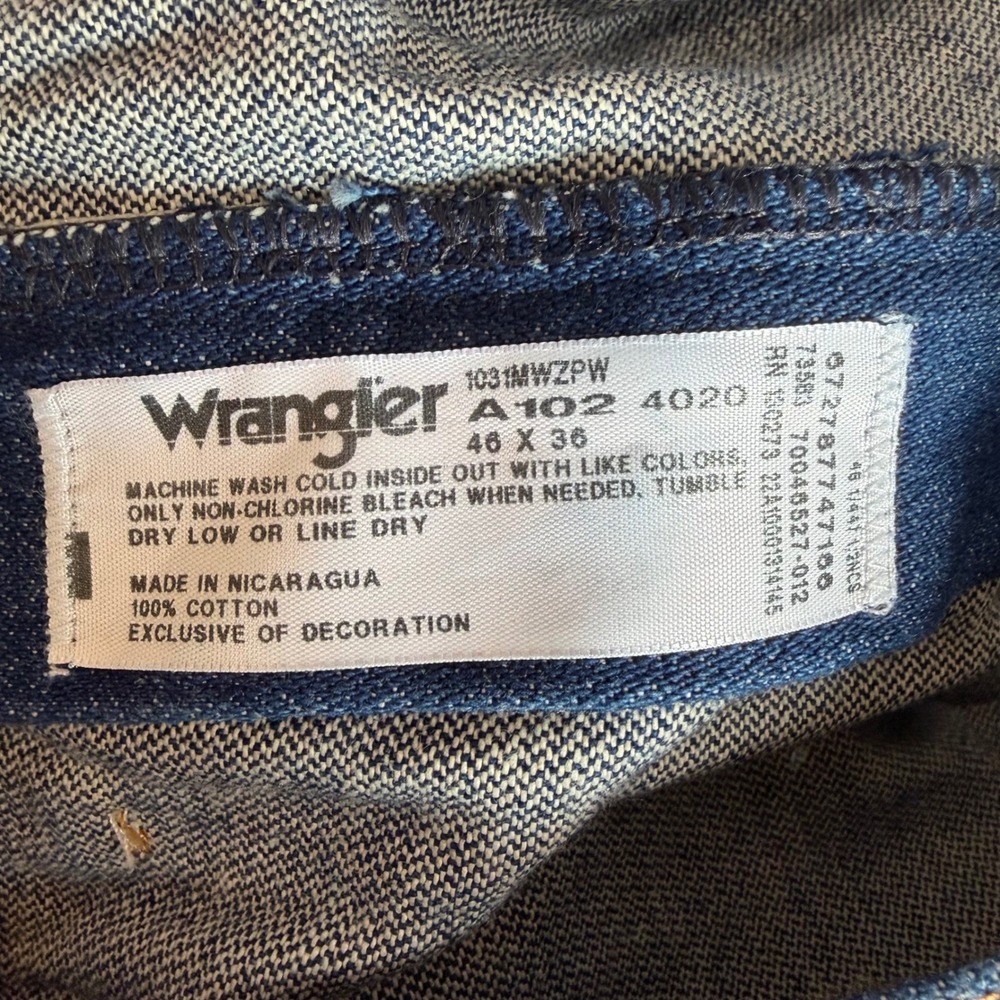 Wrangler 1031MWZ Cowboy Cut Relaxed Fit Jeans 40x36 NWT Western Denim Big Tall - Picture 4 of 9
